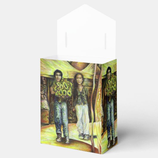 Een Sixtijnse ChapeI-fase van een ChaInge-gunstbox Bedankdoosjes (Geopend)