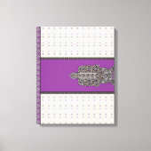 Een  sjaal die paarse en bruine tinten combineert, canvas afdruk (Voorkant)