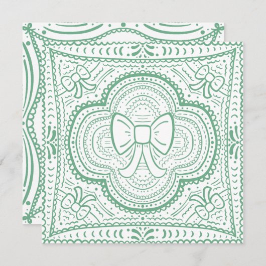 Een sjofele chique boog kaart (Voorkant / Achterkant)