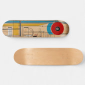 Een skateboard deck met een illustratie geïnspiree (Horizontaal)