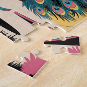 Een skateboarden pauw legpuzzel (Zijkant)