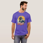 Een  skelet dat een sneeuwscooter bestuurt t-shirt (Voorkant volledig)