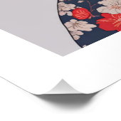 Een skelet in Kimono met een samoeraizwaard Perfect Poster (Hoek)