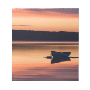 Een skiff bij zonsopgang in Eggemoggin Reach in Li Notitieblok