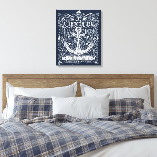 Een Skill Sailor Canvas Afdruk (Insitu (Slaapkamer))