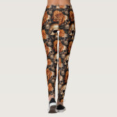 Een Skull and Roses-serie ontwerp 9 Leggings (Achterkant)