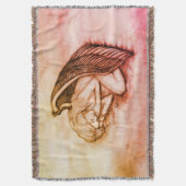 Een slaapengel op de hemelwolken in de marmer deken (Voorkant Verticaal)