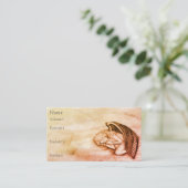 Een slaapengel op de hemelwolken in de marmer visitekaartje (Staand voorkant)