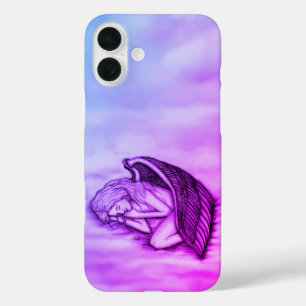 Een slaapengel op hemelwolken iPhone 16 plus hoesje