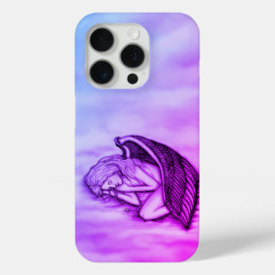 Een slaapengel op hemelwolken iPhone 15 pro case