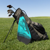 Een slaapengel op hemelwolken golfhanddoek (Groen)