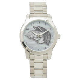 Een slaapengel op hemelwolken horloge