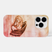 Een slaapengel op hemelwolken iPhone hoesje (Achterkant horizontaal)