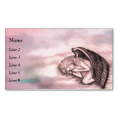 Een slaapengel op hemelwolken magnetisch visitekaartje (Voorkant)