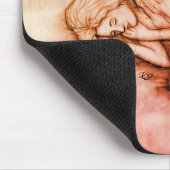 Een slaapengel op hemelwolken muismat (Hoek)