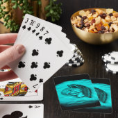 Een slaapengel op hemelwolken pokerkaarten (Insitu)