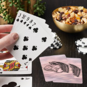 Een slaapengel op hemelwolken pokerkaarten (Insitu)