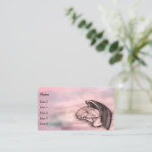 Een slaapengel op hemelwolken visitekaartje (Staand voorkant)