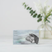 Een slaapengel op hemelwolken visitekaartje (Staand voorkant)