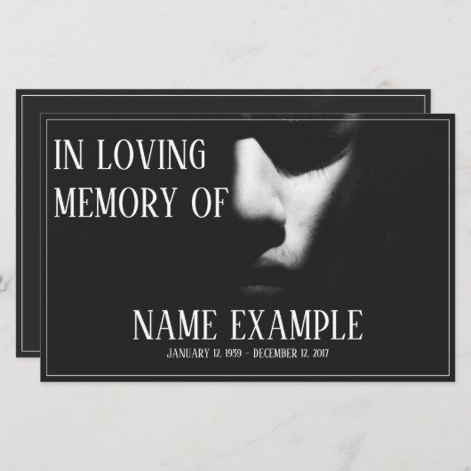 Een slaapgezicht in een halve schaduw (Voorkant / Achterkant)