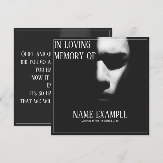 Een slaapgezicht in een halve schaduw (Voorkant / Achterkant)