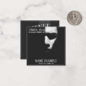 Een slaapgezicht in een halve schaduw notitiekaartje (Voorkant / Achterkant in situ)