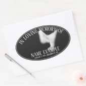 Een slaapgezicht in een halve schaduw ovale sticker (Envelop)