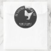 Een slaapgezicht in een halve schaduw ronde sticker (Tas)