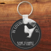 Een slaapgezicht in een halve schaduw sleutelhanger (Voorkant)