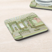 Een slaapkamer in Henri II-stijl (kleurenlitho) Bier Onderzetter (Linkerzijde)