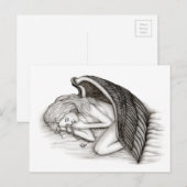 Een slaappgel, zwart en wit briefkaart (Voorkant / Achterkant)