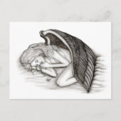 Een slaappgel, zwart en wit briefkaart (Voorkant)