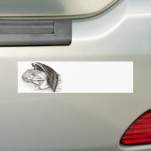 Een slaappgel, zwart en wit bumpersticker (Op auto)