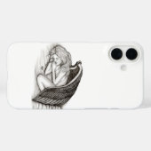 Een slaappgel, zwart en wit Case-Mate iPhone case (Achterkant (horizontaal))