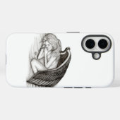Een slaappgel, zwart en wit Case-Mate iPhone case (Achterkant (horizontaal))