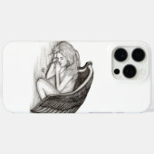 Een slaappgel, zwart en wit Case-Mate iPhone case (Achterkant (horizontaal))