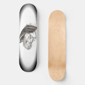 Een slaappgel, zwart en wit skateboard (Voorkant)