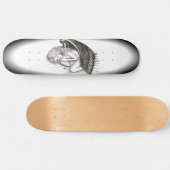 Een slaappgel, zwart en wit skateboard (Horizontaal)