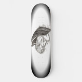 Een slaappgel, zwart en wit skateboard (Voorkant)