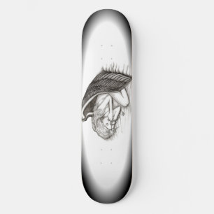 Een slaappgel, zwart en wit skateboard