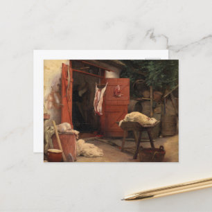 Een slachthuis in Hellebaek door Carl Bloch Briefkaart