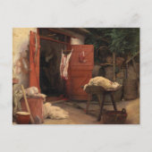 Een slachthuis in Hellebaek door Carl Bloch Briefkaart (Voorkant)