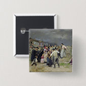 Een slachtoffer van fanatisme, 1899 vierkante button 5,1 cm (Voorkant /achterkant)