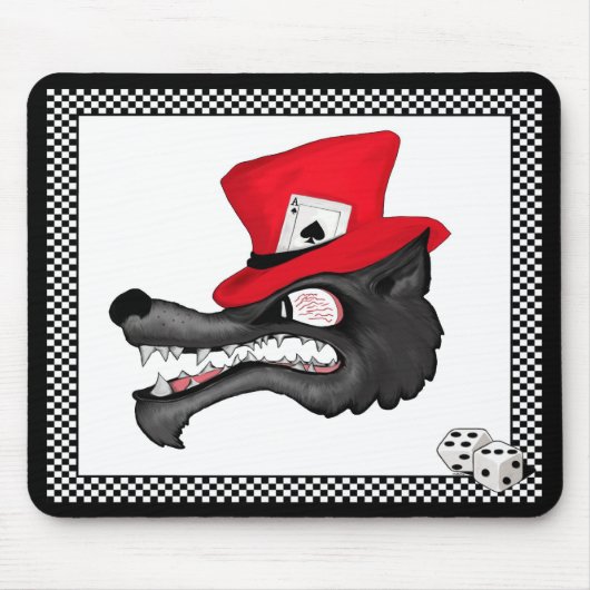 Een slag Luck Lone Wolf Mousepad Muismat (Voorkant)