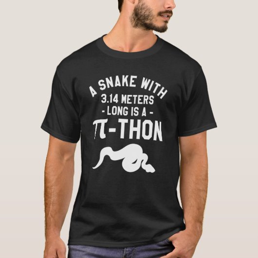 Een slang met 3 14 meter lang is een pythonPythons T-shirt (Voorkant)