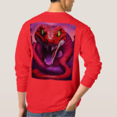 Een slangen T-shirt ontwerp verwijst naar T-shirts (Achterkant)