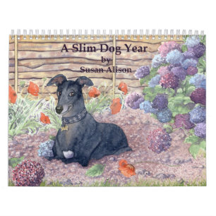 Een slanke Dog-jaaragenda Kalender