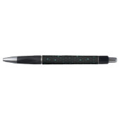 Een slanke zwarte pen met een zilveren punt en cli (Voorkant)