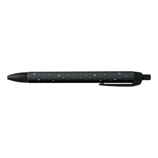 Een slanke zwarte pen met een zwarte punt en clip (Bodem)