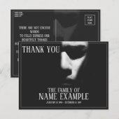 Een slapend gezicht in halve schaduw feestdagenkaart (Voorkant / Achterkant)